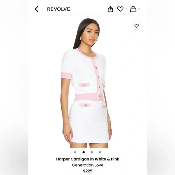 Harper cardigan in white and pink - Brand NEW, with tags, gorgeous! So cute!!! - Picture 2 of 6